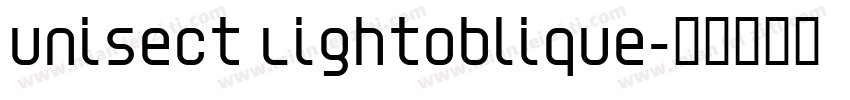 Unisect LightOblique字体转换